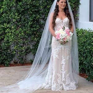 Mori Lee Champagne Satin Bridal Gown